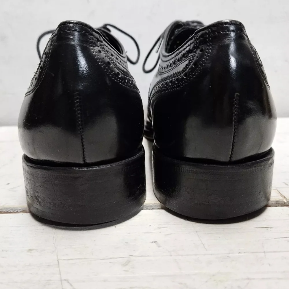 FLORSHEIM 17066-01 Lexington Wingtip Oxford Black Leather Dress Shoe Mens 11.5
